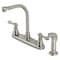 Kingston Brass KB718ACLSP Centerset Kitchen Faucet with Side Sprayer, Brushed Nickel KB718ACLSP - alternate 1